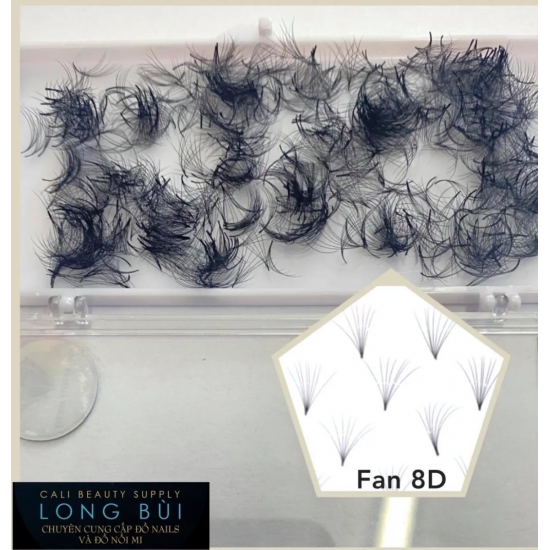 Mi Fan Sẵn 8D cong C , D 8-16mm 1200 fan/hộp